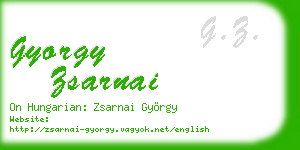 gyorgy zsarnai business card